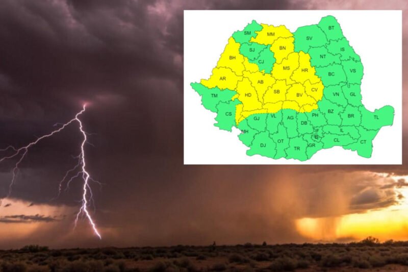 ANM a emis cod galben de furtuni, grindină mare și vijelii – livetext.ro